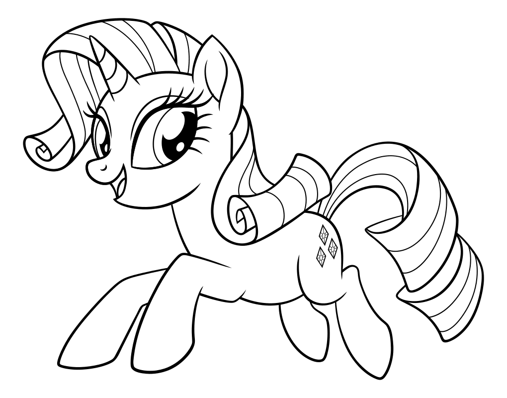 Раскраски с милыми пони единорогами для девочек