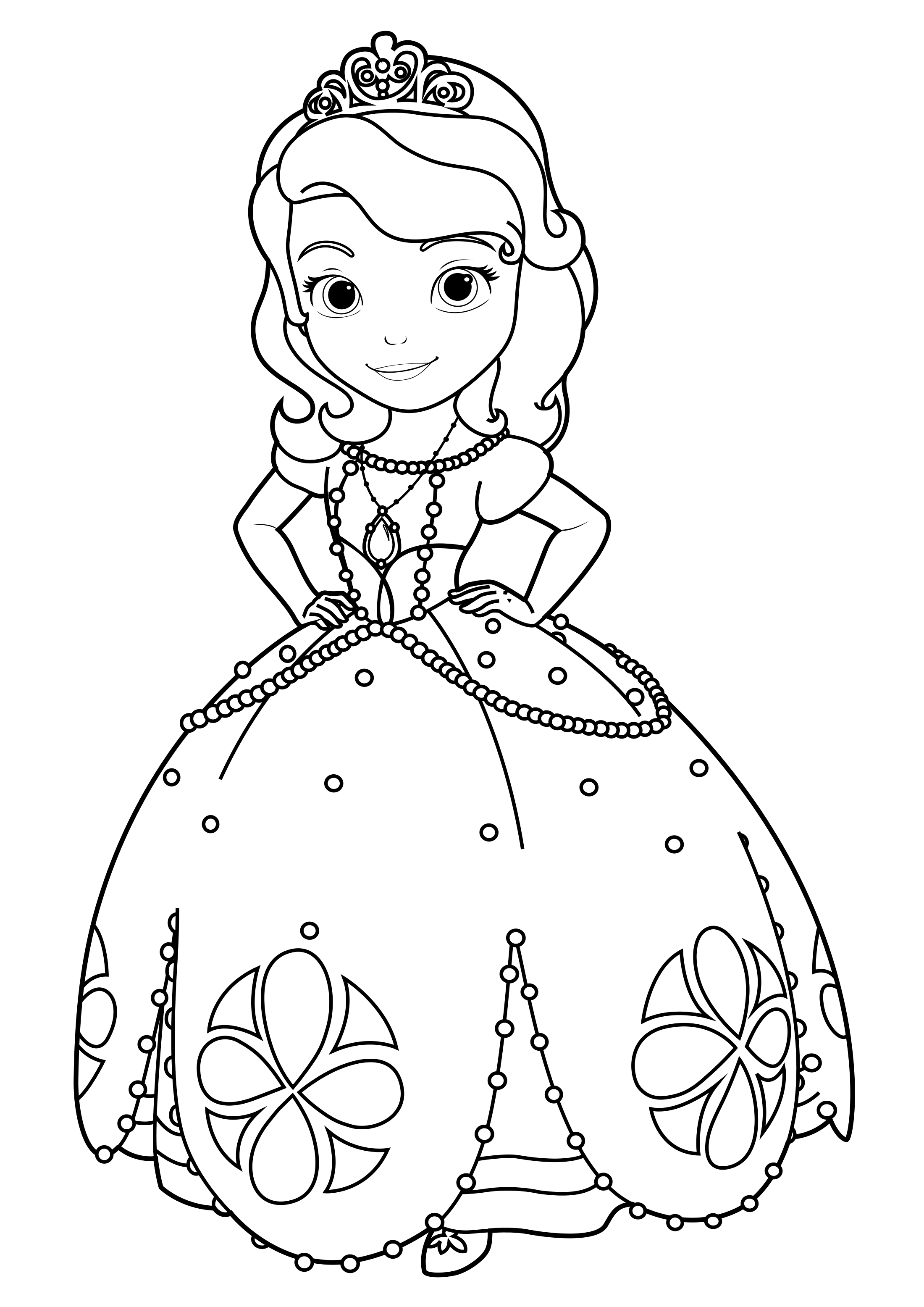 Раскраски с принцессами из мультфильмов для девочек. 