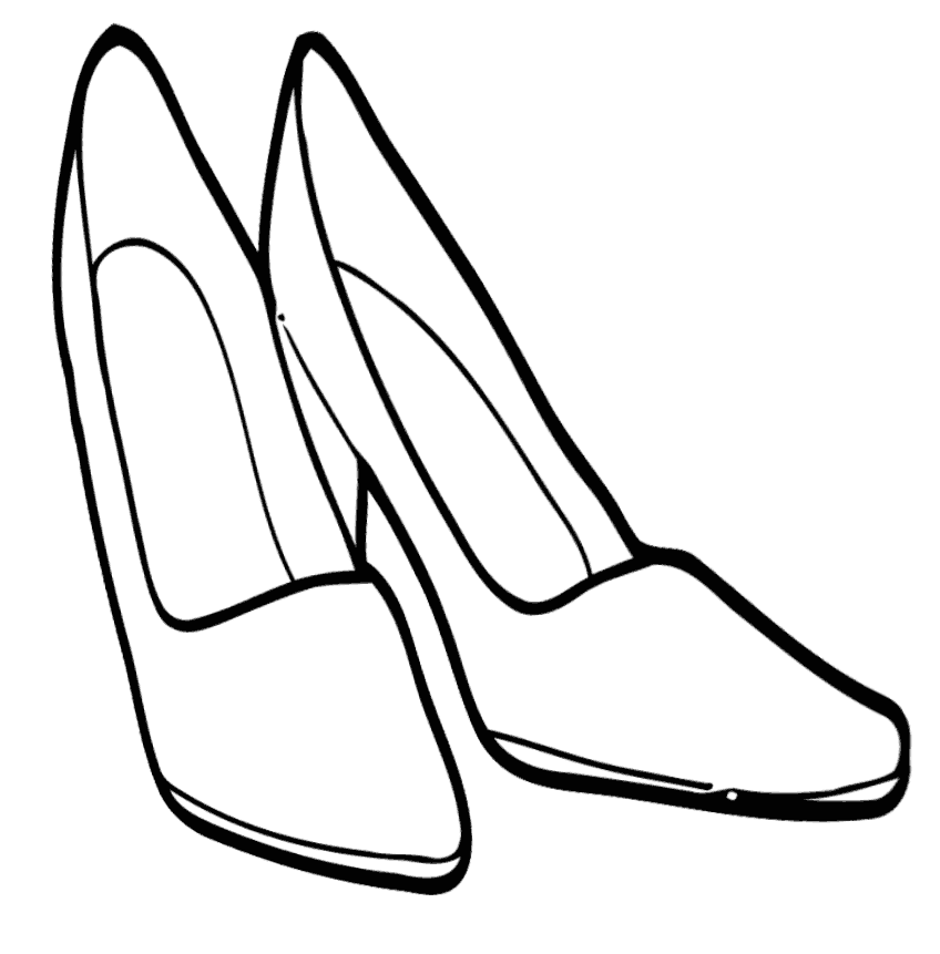 Раскраски с туфлями. Женская обувь