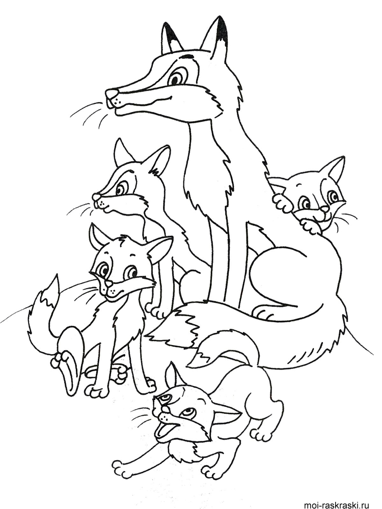 Раскраски хитрая лиса обманщица