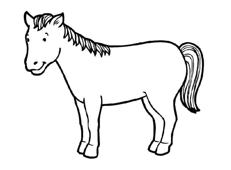 Раскраски с лошадкой качалкой и просто маленькими лошадками 