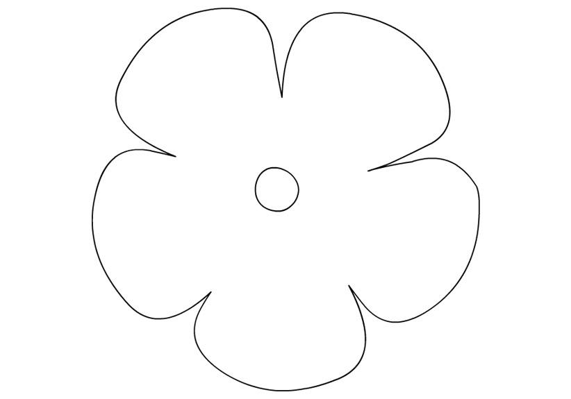 контуры цветов для поделок на летнюю и весеннюю тему