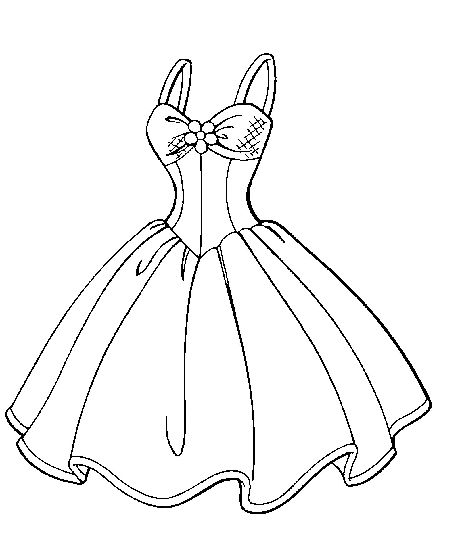 Раскраски платьев для раскрашивания и вырезания скачать бесплатно.