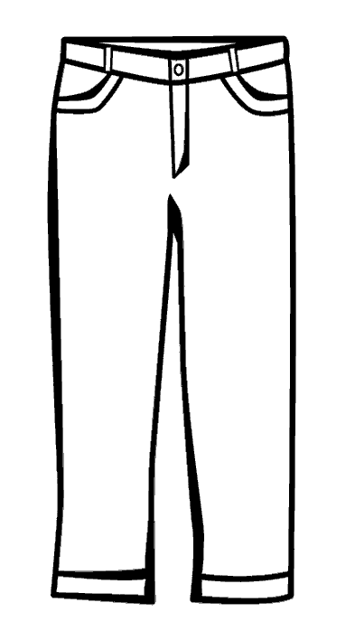 Брюки штаны и джинсы. Раскраски одежда