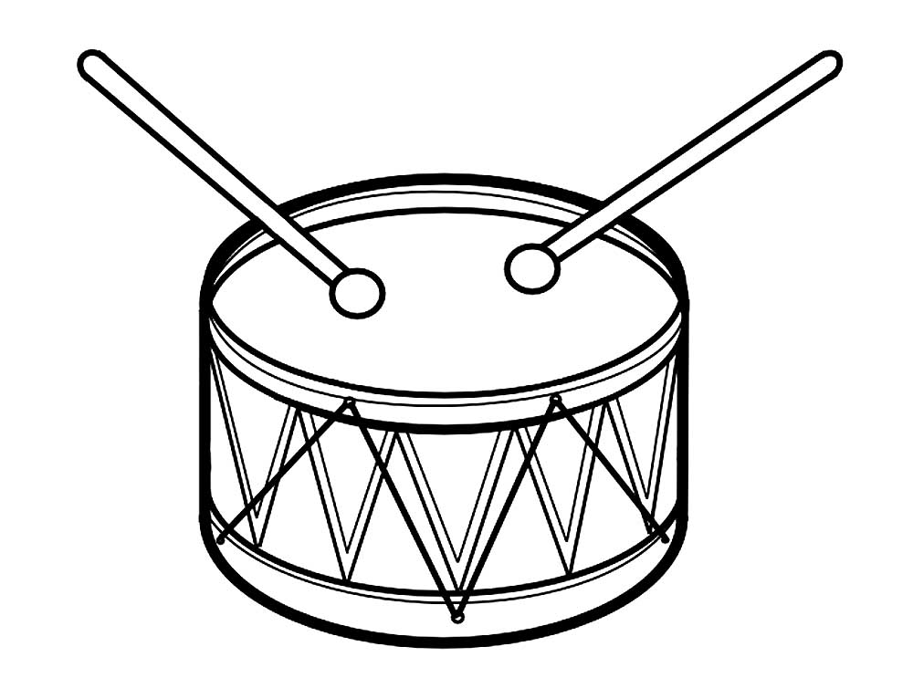 Барабан и барабанная установка на раскрасках