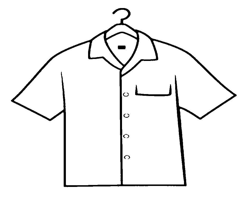 Одежда. Рубашка для вырезания и раскрашивания 