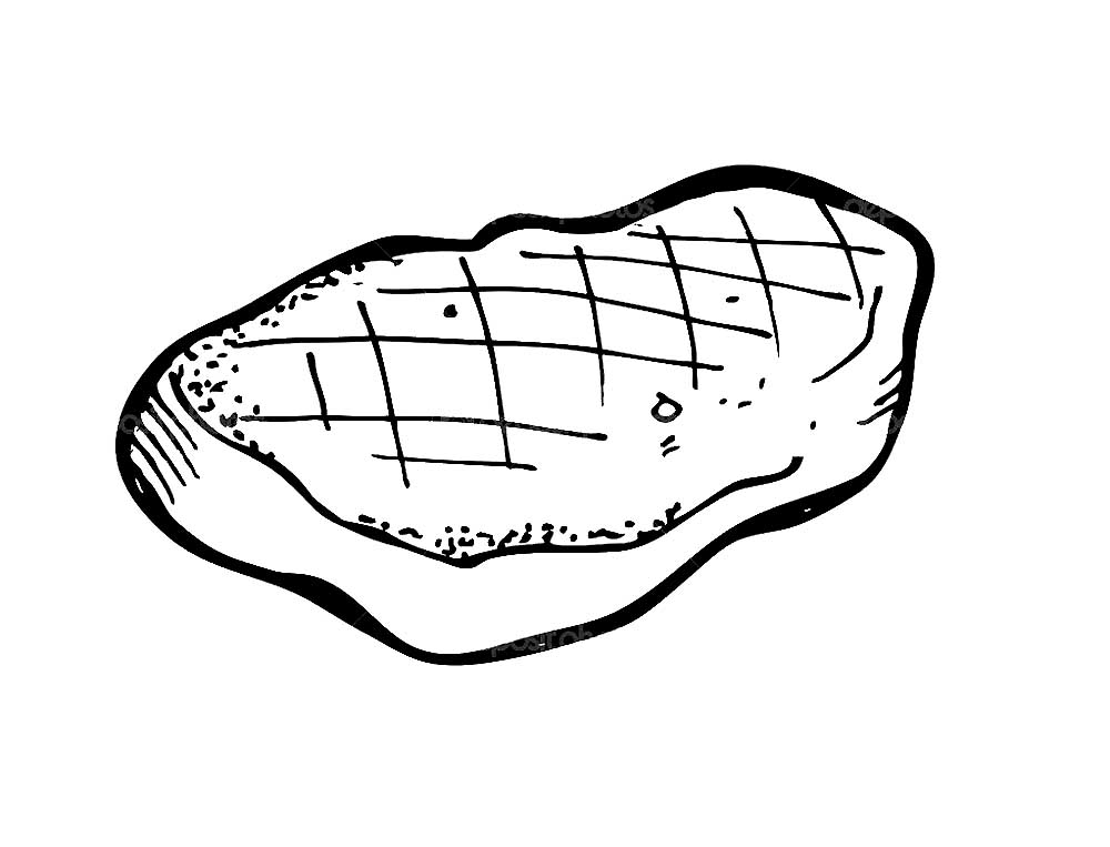 Картинка мясо раскраска
