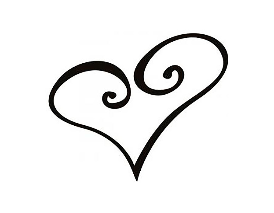 Контуры сердец и валентинок для вырезания, поделок и аппликаций