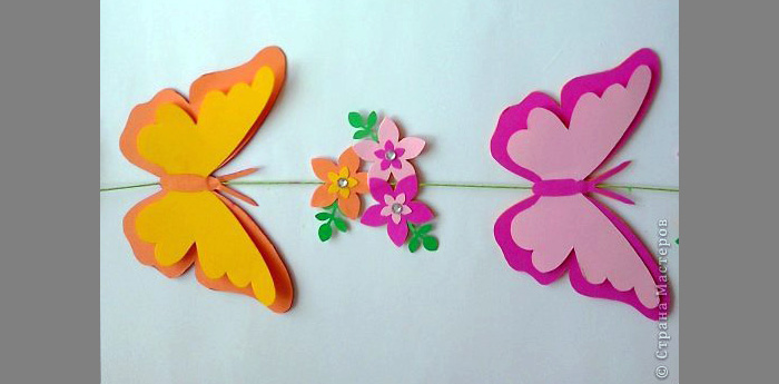 Аппликации из бумаги по весенней тематике с цветами