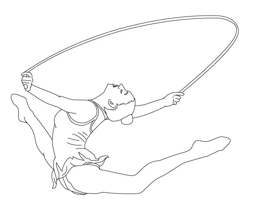 Раскраски с гимнастами. Виды спорта. Гимнастика