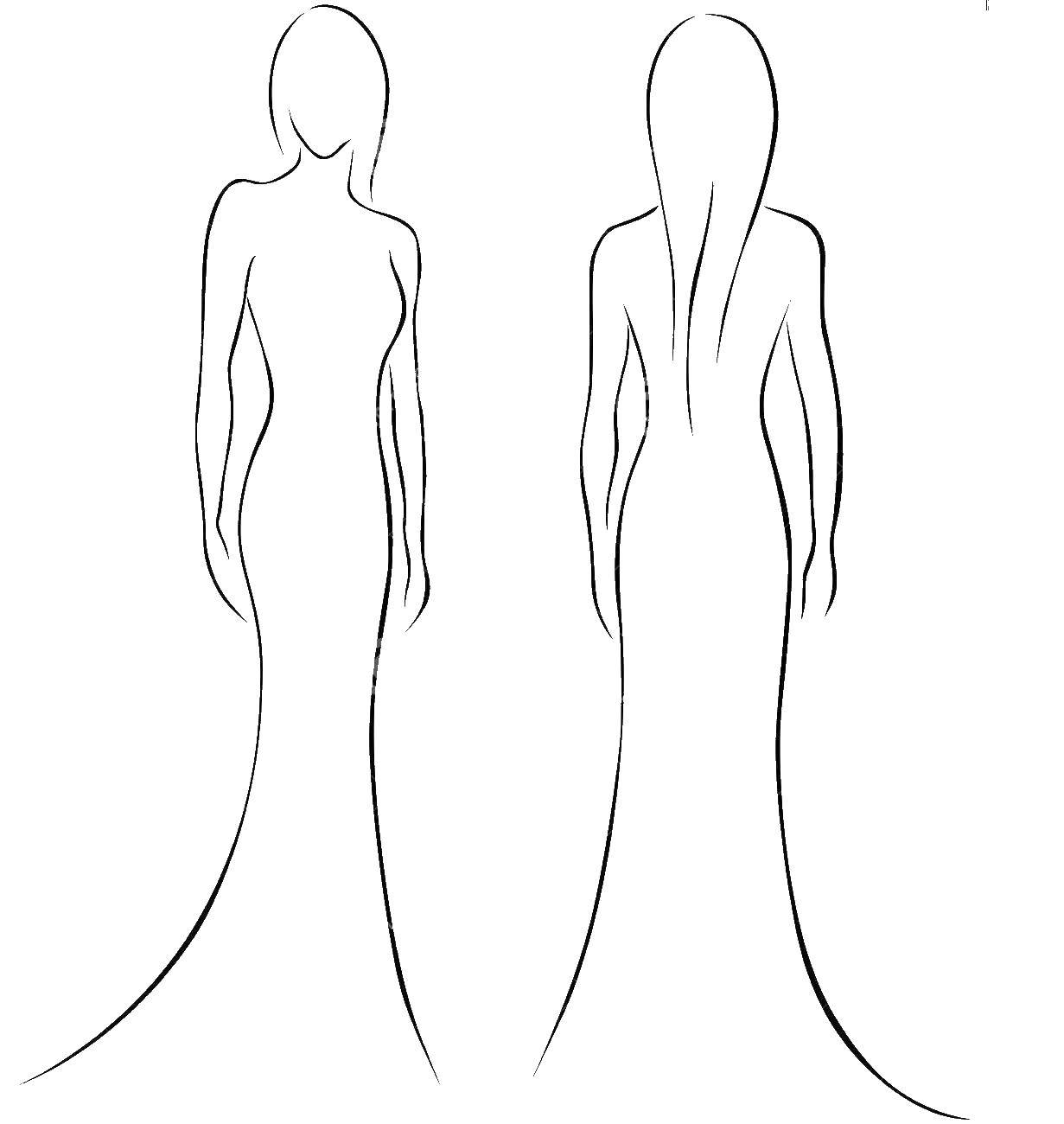 Контуры или шаблоны девочки для вырезания скачать и распечатать бесплатно онлайн