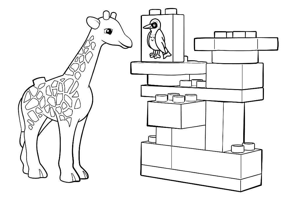 Детский конструктор из блоков. Раскраски 
