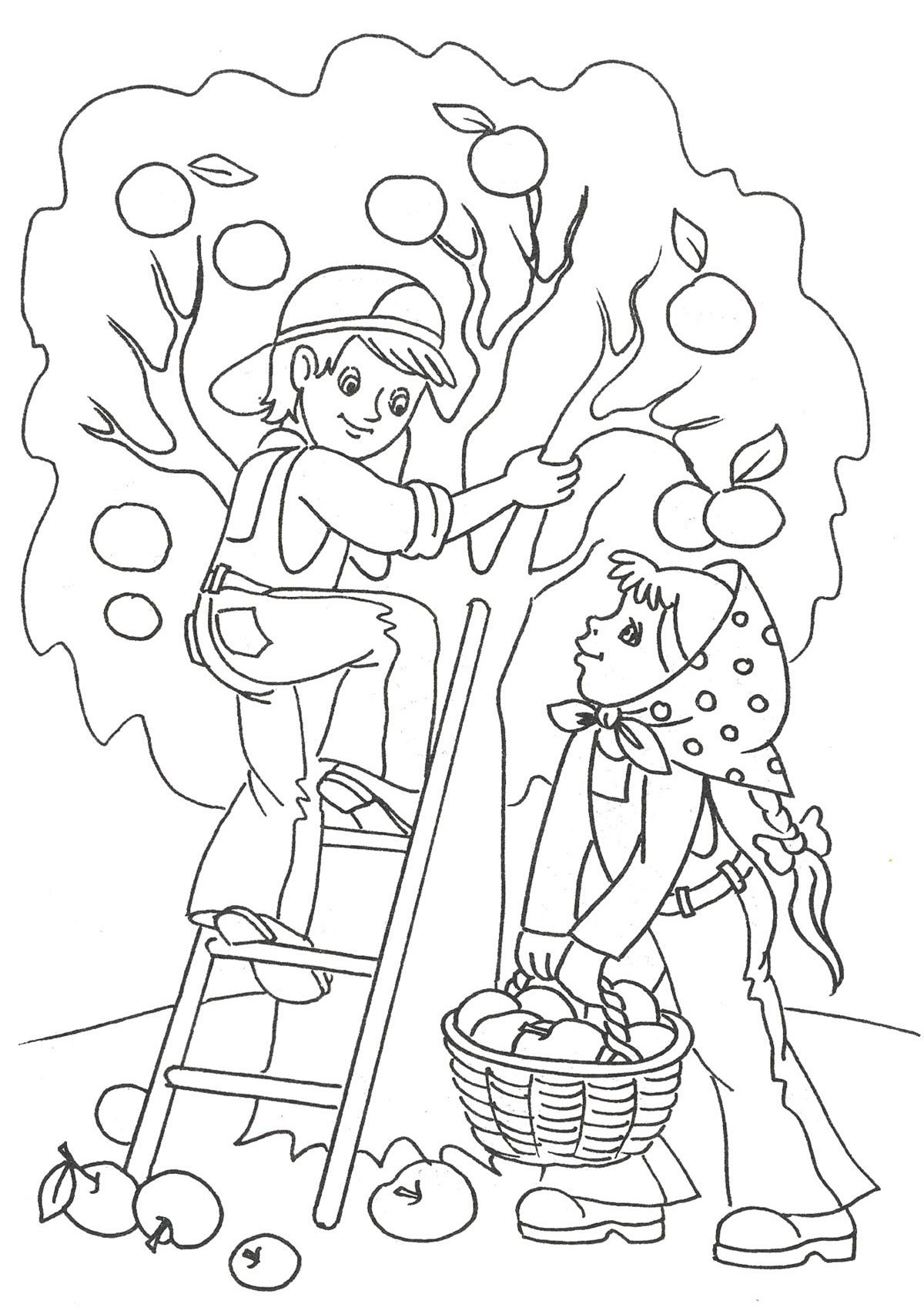 Осенние раскраски. Времена года