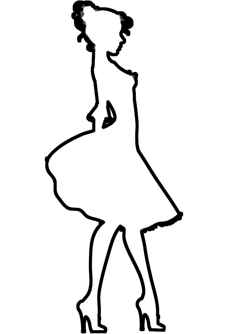 Контуры или шаблоны девочки для вырезания скачать и распечатать бесплатно онлайн