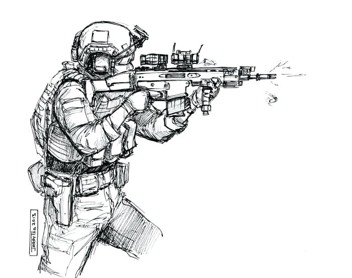Раскраски со снайперами