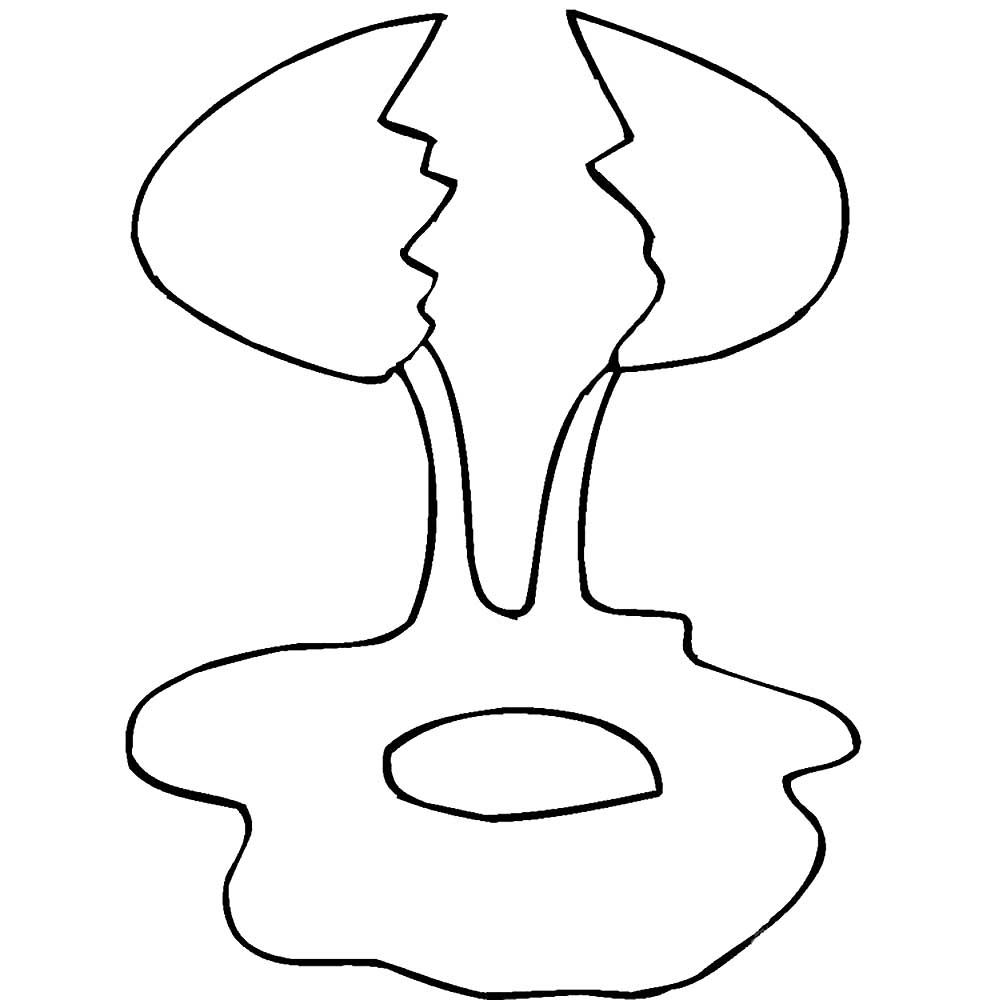 Раскраски яиц , яичницы и скорлупы