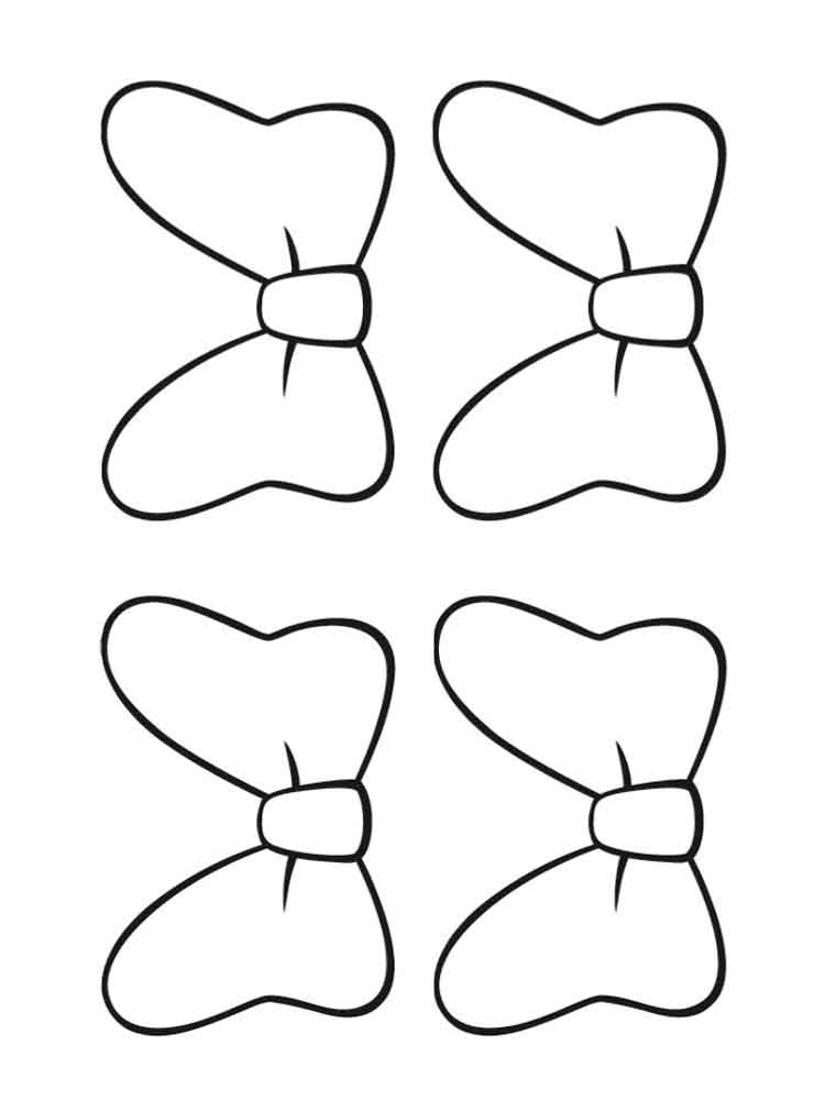 Раскраски с бантом