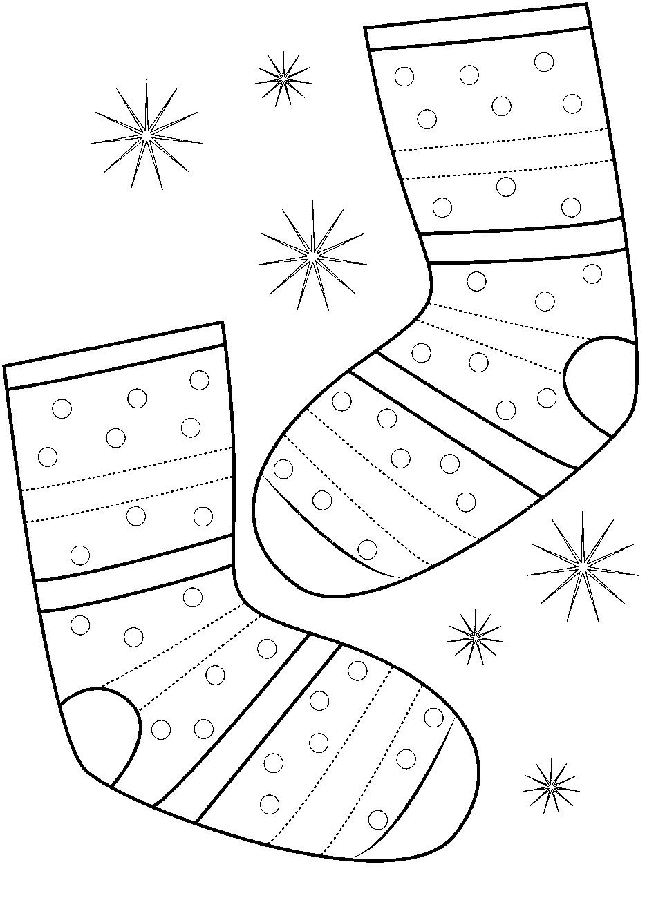 Раскраски с носками