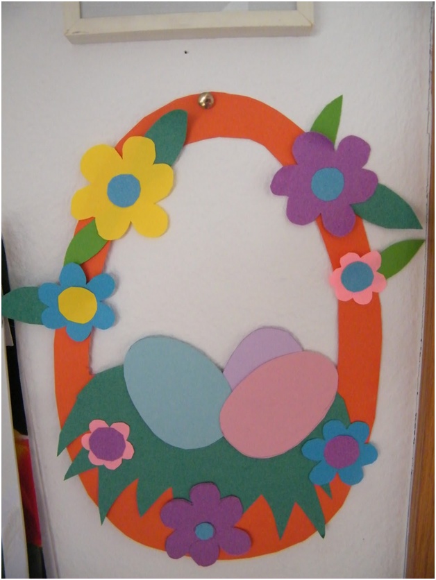 Пасхальные яйца, аппликации из цветной бумаги