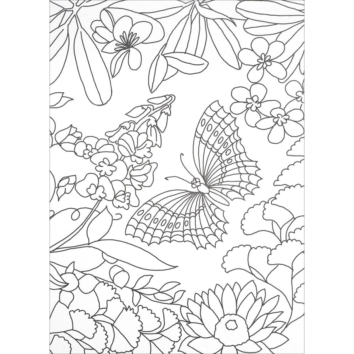 Бабочка среди цветов