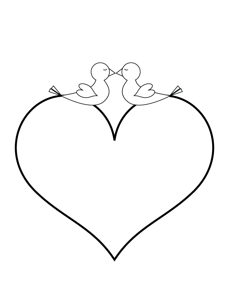 Контуры сердец и валентинок для вырезания, поделок и аппликаций