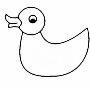 Раскраска уточка для малышей
