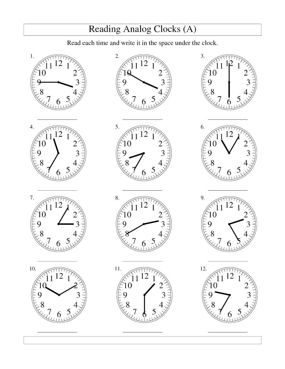 Учимся определять время по стрелочным часам. Задачи про стрелочные часы