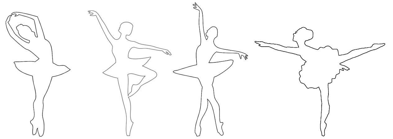 Контуры и шаблоны балерин для вырезания скачать бесплатно онлайн