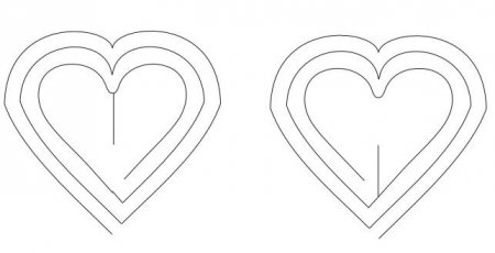 Контуры сердец и валентинок для вырезания, поделок и аппликаций