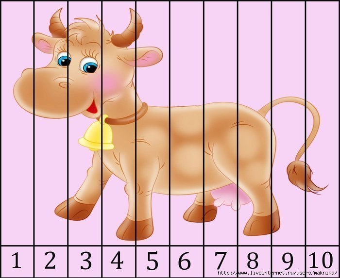 Разрежьте картинку на полоски и попросите ребенка собрать по порядку. Задания...