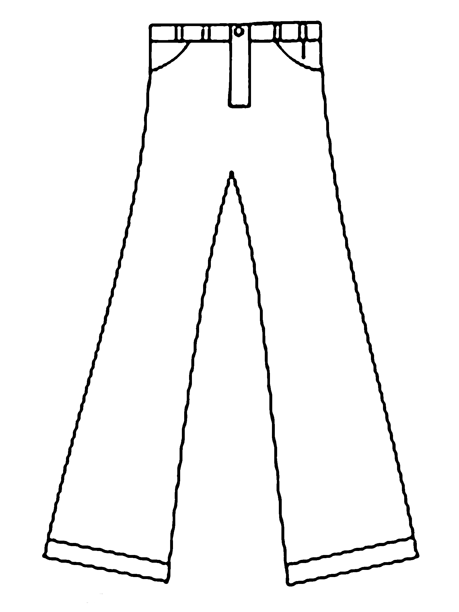 Брюки штаны и джинсы. Раскраски одежда