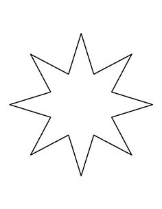 Контуры шаблоны звезды для вырезания аппликации или поделок