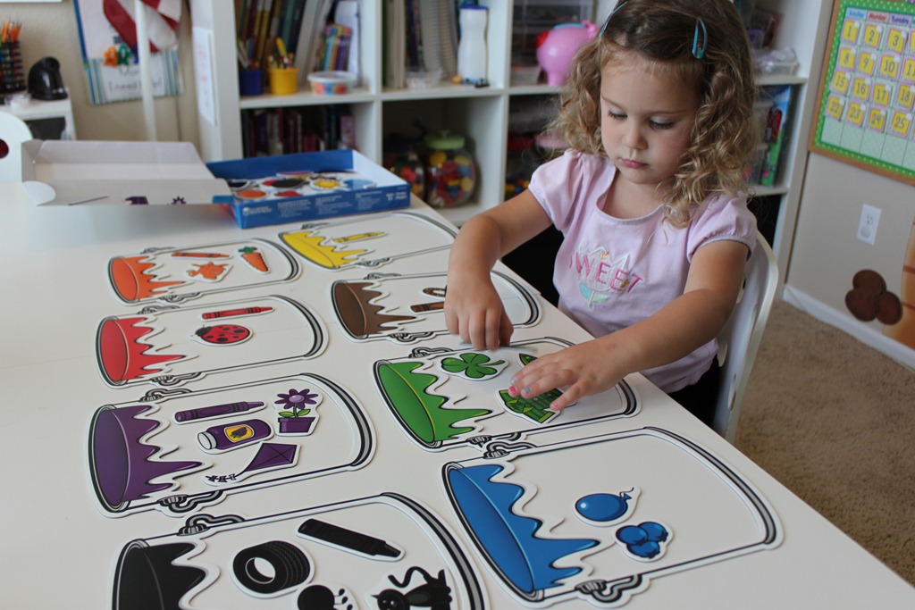 Карточки для сортировки по цветам