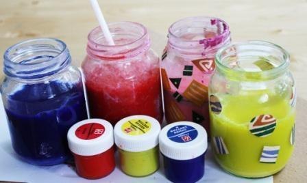 Рисунки гуашью мыльными пузырями