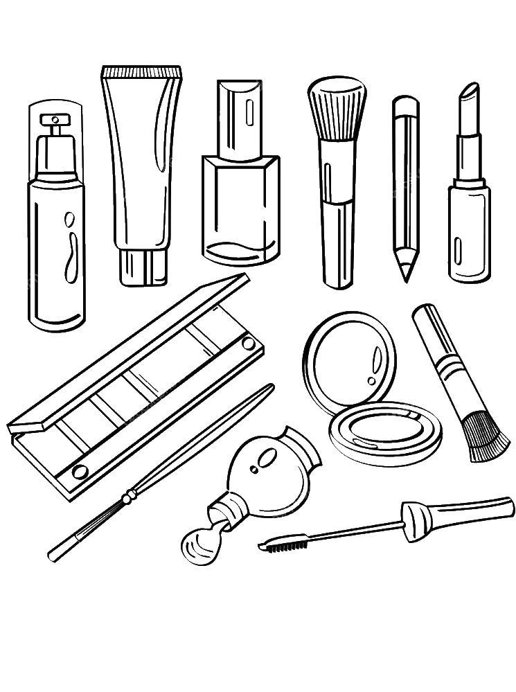 Косметика раскраски для девочек