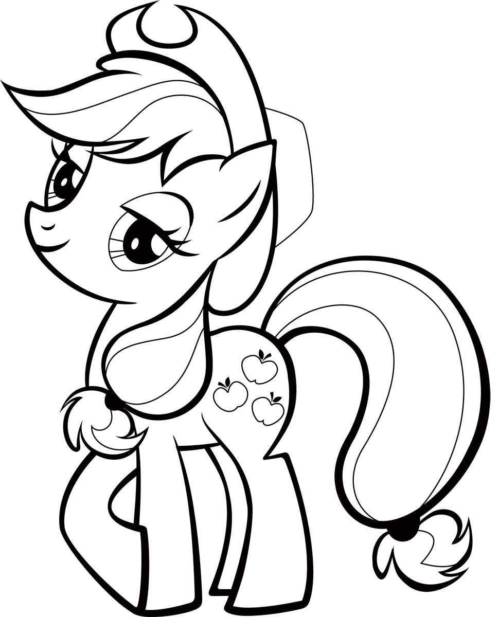 Раскраски с милыми пони единорогами для девочек