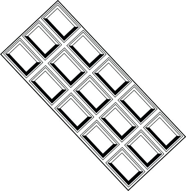 Шоколадки. Раскраски с плитками шоколада и шоколадными конфетами