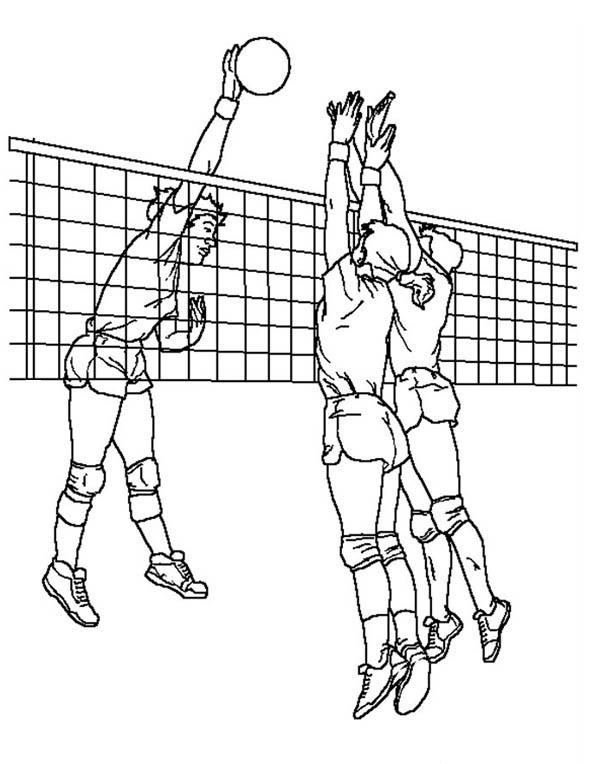 Раскраски с игрой волейбол