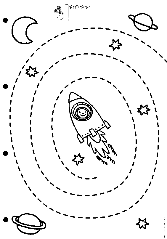 Ракета рисунок по точкам для детей