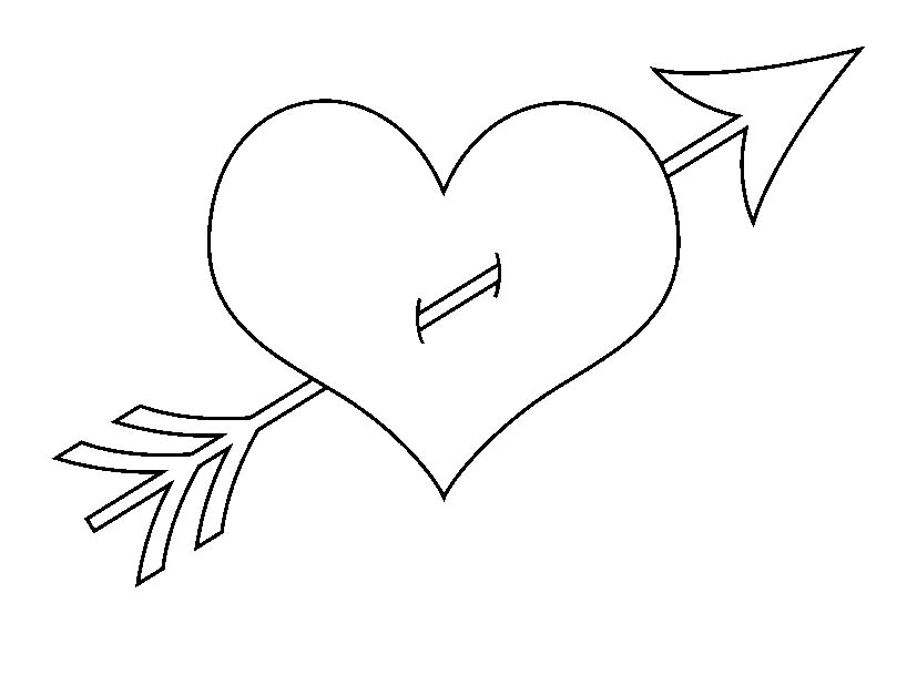 Контуры сердец и валентинок для вырезания, поделок и аппликаций