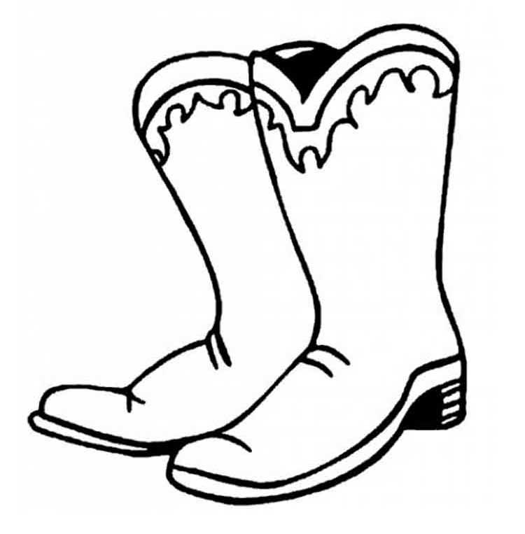 Раскраски с сапогами. Обувь. Раскраски для вырезания и раскрашивания