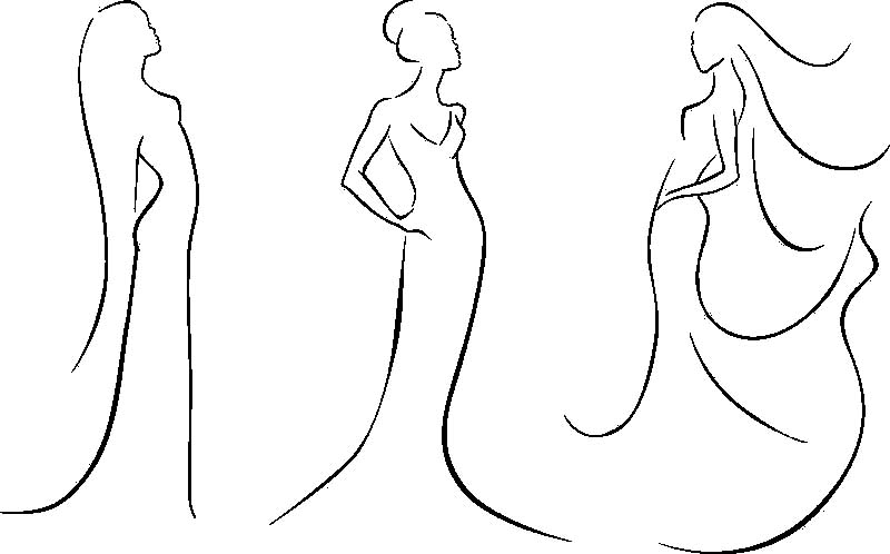 Контуры или шаблоны девочки для вырезания скачать и распечатать бесплатно онлайн