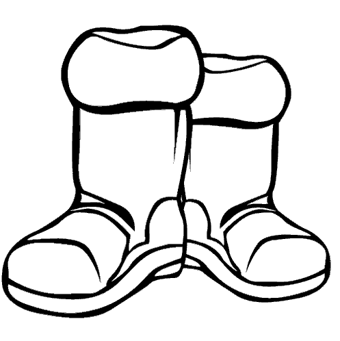 Раскраски с сапогами. Обувь. Раскраски для вырезания и раскрашивания