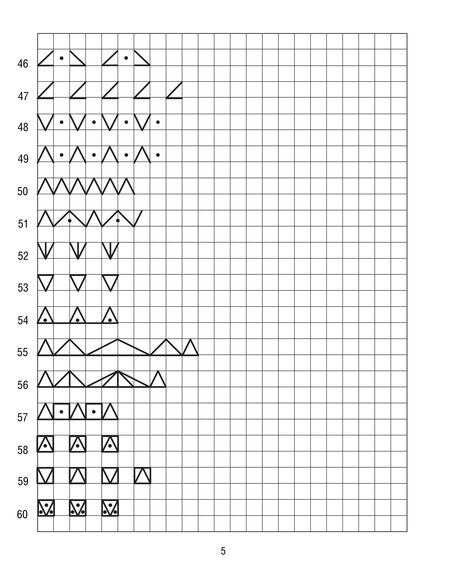 Продолжи узор по клеточкам. Нарисуй по образцу