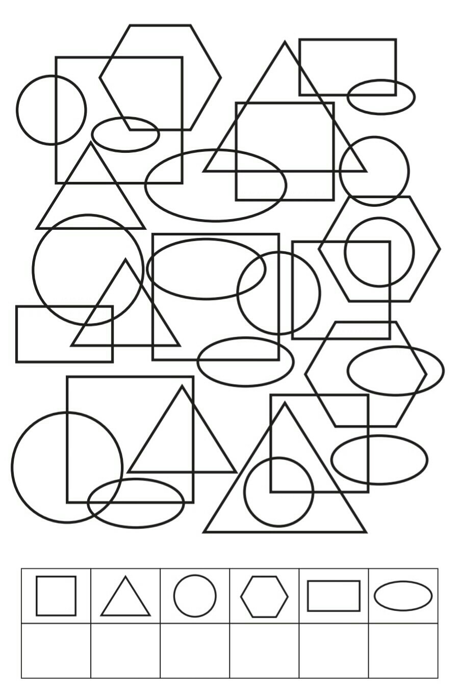 Посчитай сколько предметов каждого типа. Найди спрятанные предметы и посчитай