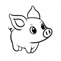 Свинья с поросятами  и просто раскраски хрюшек и кабанов