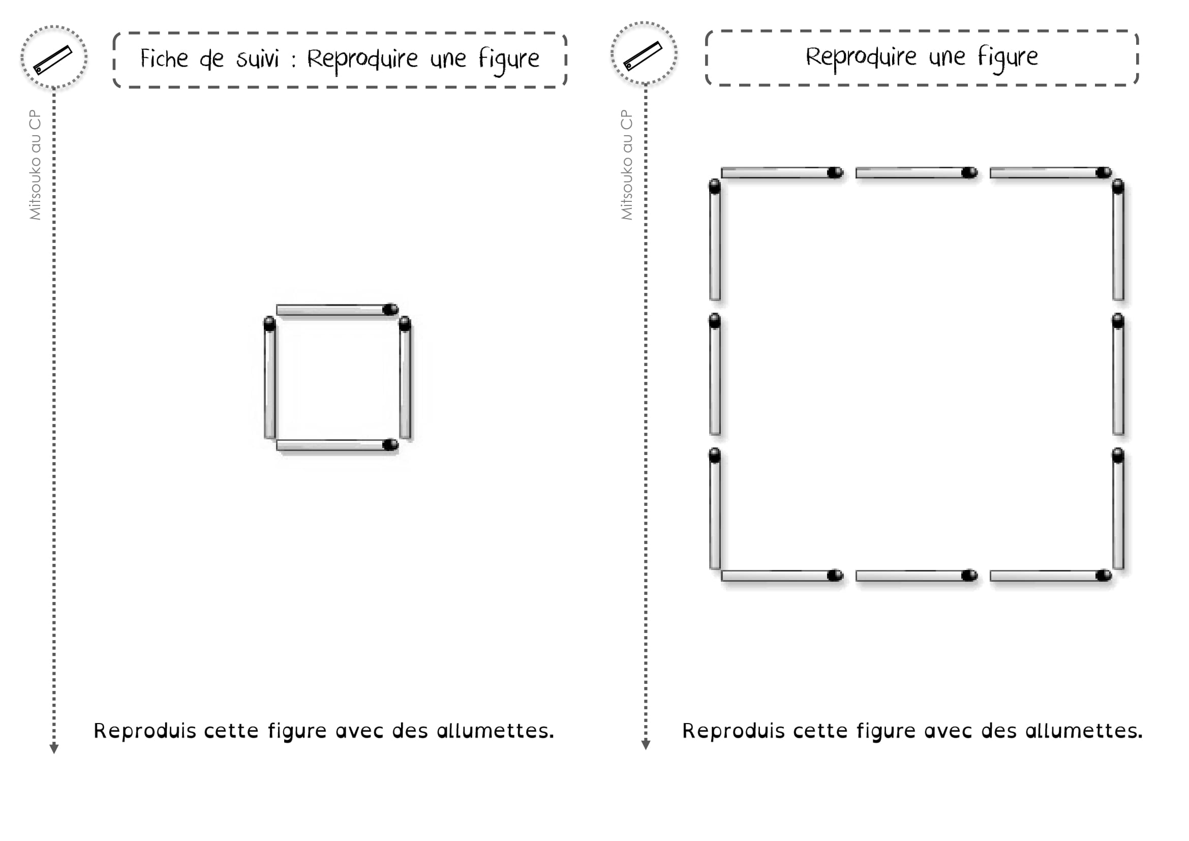 Скачать фигуры из спичек. Картинки с образцами и заданиями фигур из спичек