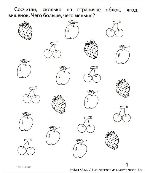 Задания на сравнение. Изучаем понятия больше меньше. учимся сравнивать и считать
