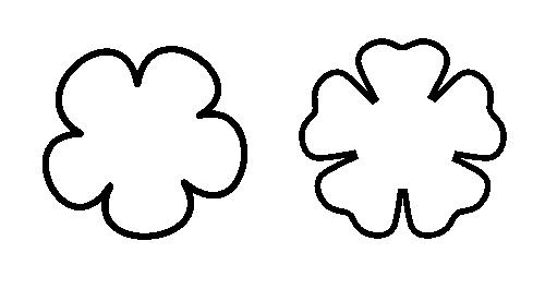 Контуры цветов для вырезания скрапбукинга поделок и аппликаций скачать беспла...