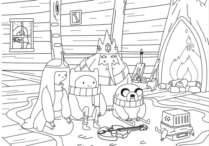 Раскраски из мультипликационного сериала время приключений